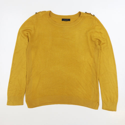 Atmosphere Womens Orange Round Neck Acrylic Pullover Jumper Size 14
