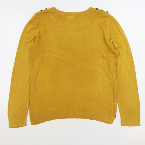 Atmosphere Womens Orange Round Neck Acrylic Pullover Jumper Size 14