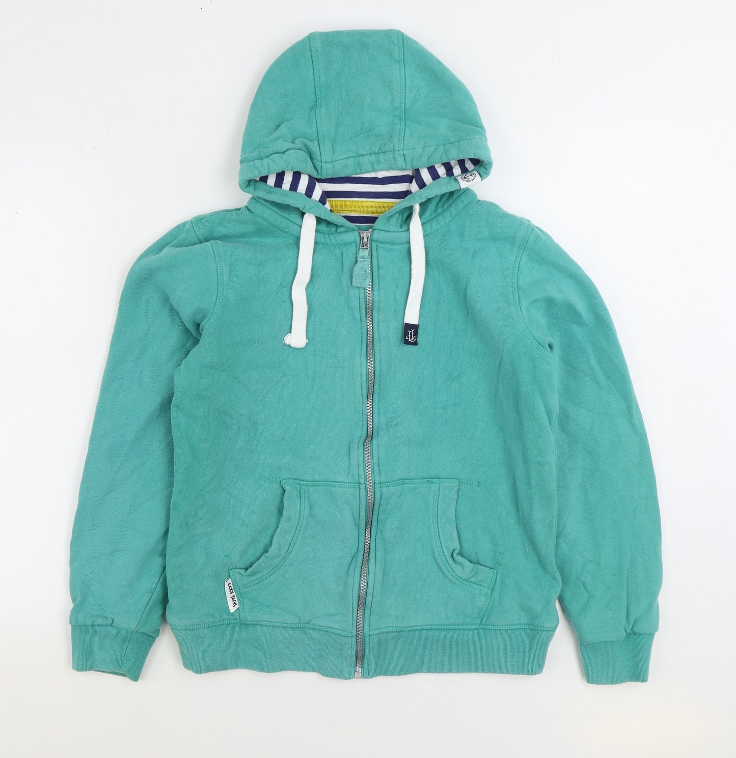 Lazy Jacks Womens Green Cotton Full Zip Hoodie Size 12 Zip