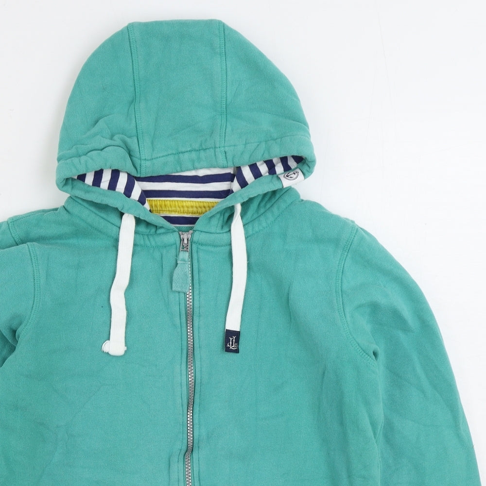 Lazy Jacks Womens Green Cotton Full Zip Hoodie Size 12 Zip
