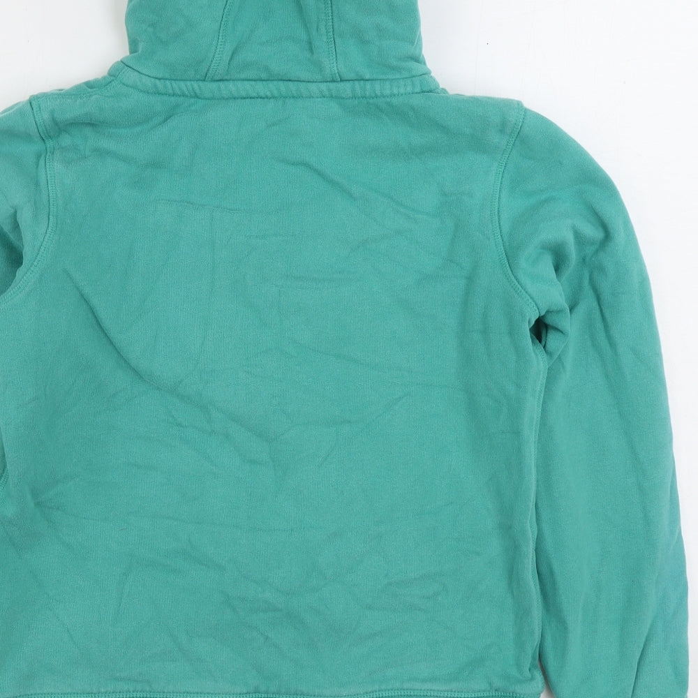 Lazy Jacks Womens Green Cotton Full Zip Hoodie Size 12 Zip