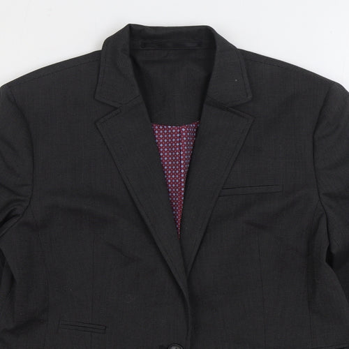 Brook Taverner Womens Black Jacket Blazer Size 12 Button