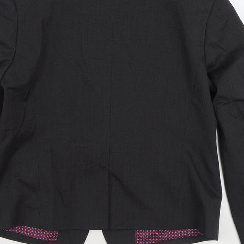 Brook Taverner Womens Black Jacket Blazer Size 12 Button