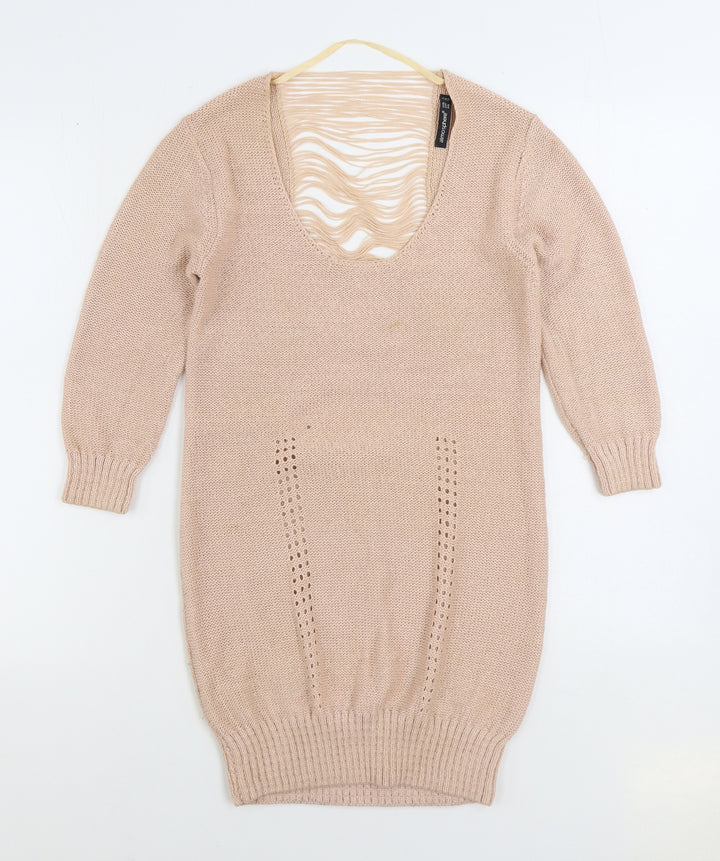 Atmosphere Womens Pink Scoop Neck Acrylic Pullover Jumper Size 8