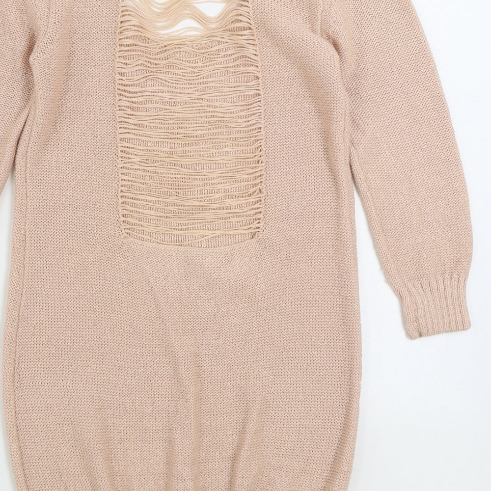 Atmosphere Womens Pink Scoop Neck Acrylic Pullover Jumper Size 8