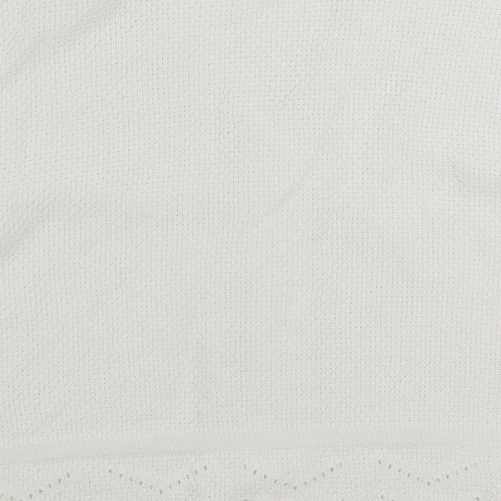 Damart Womens White V-Neck Cotton Cardigan Jumper Size 20