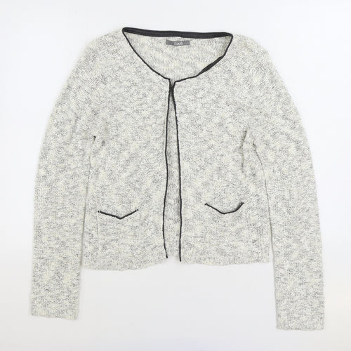 South Womens Grey Round Neck Viscose Cardigan Jumper Size 12