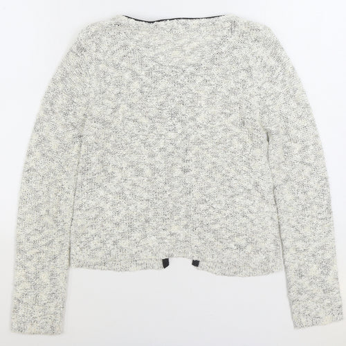 South Womens Grey Round Neck Viscose Cardigan Jumper Size 12