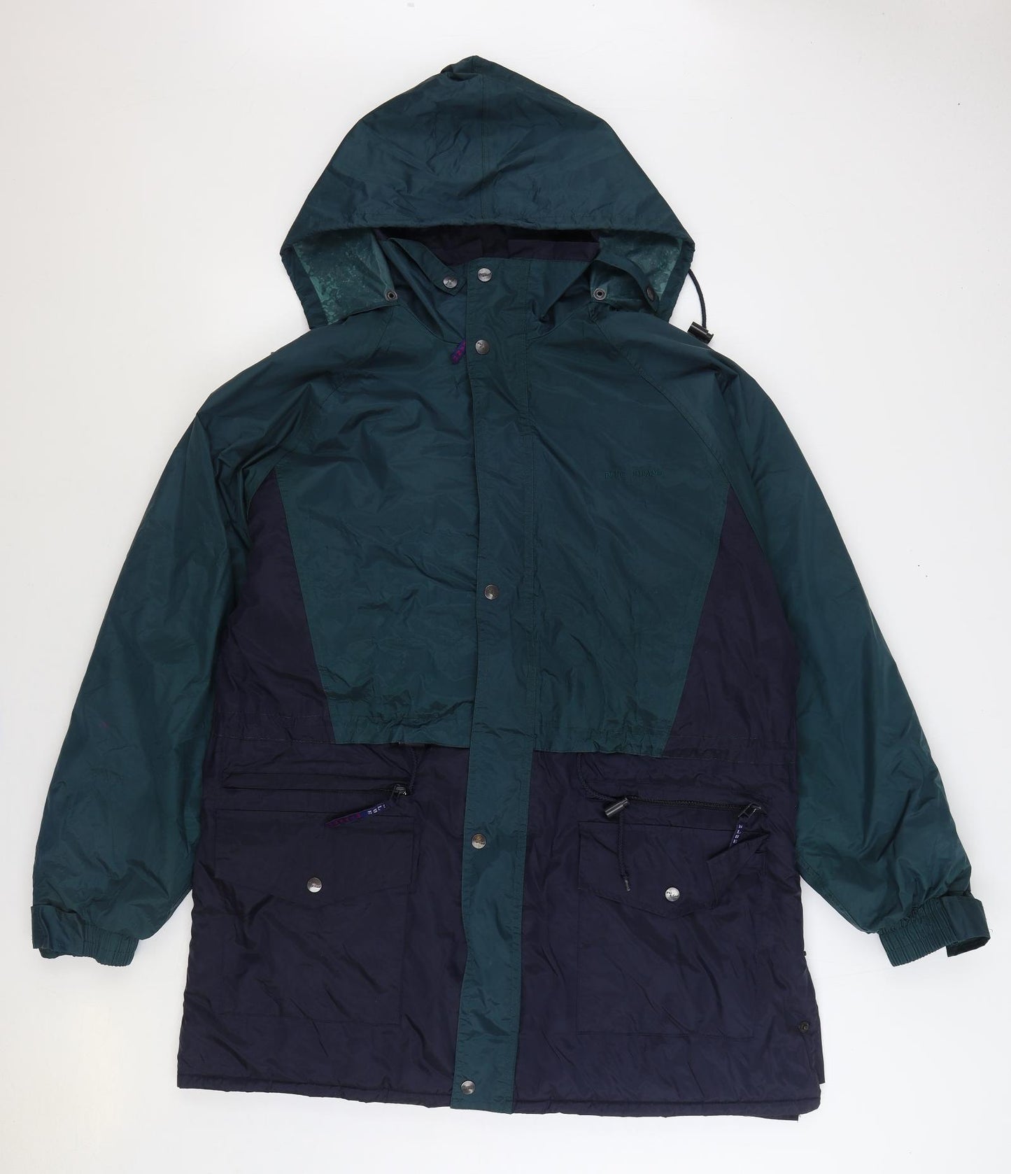 Blue Riband Mens Green Rain Coat Coat Size M Zip