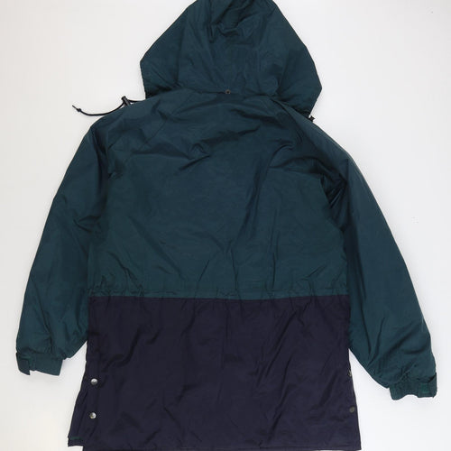Blue Riband Mens Green Rain Coat Coat Size M Zip
