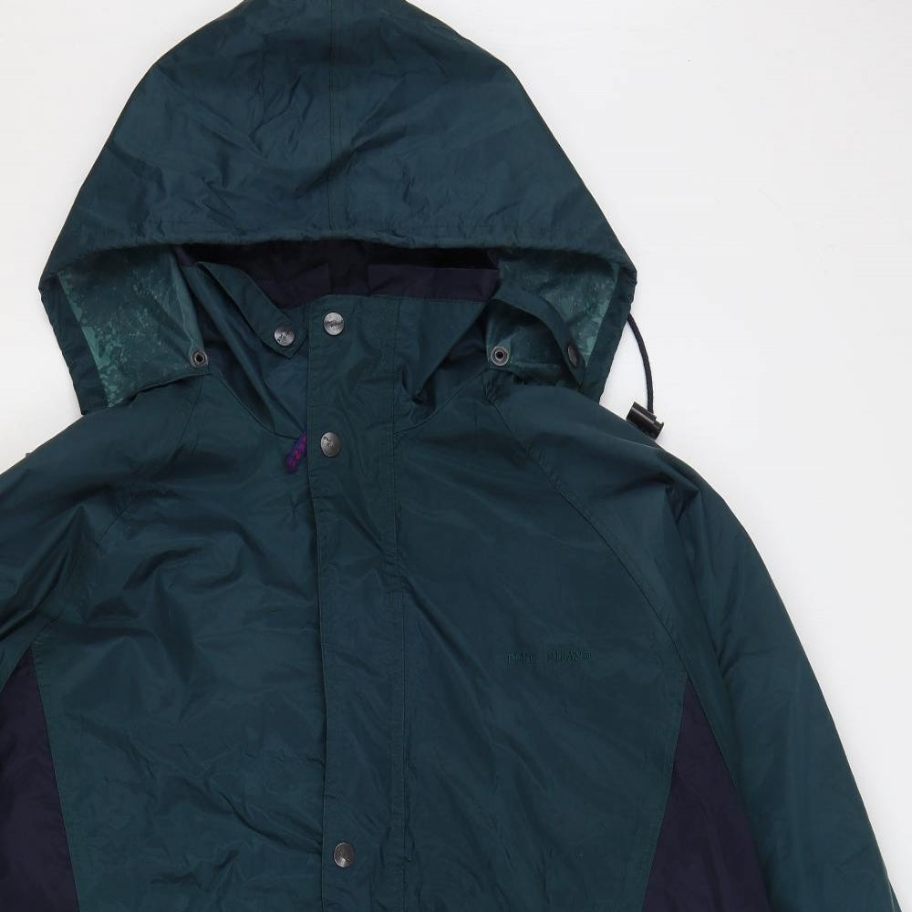 Blue Riband Mens Green Rain Coat Coat Size M Zip