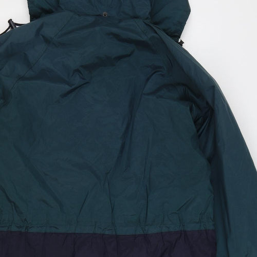 Blue Riband Mens Green Rain Coat Coat Size M Zip