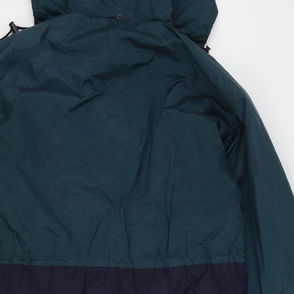 Blue Riband Mens Green Rain Coat Coat Size M Zip