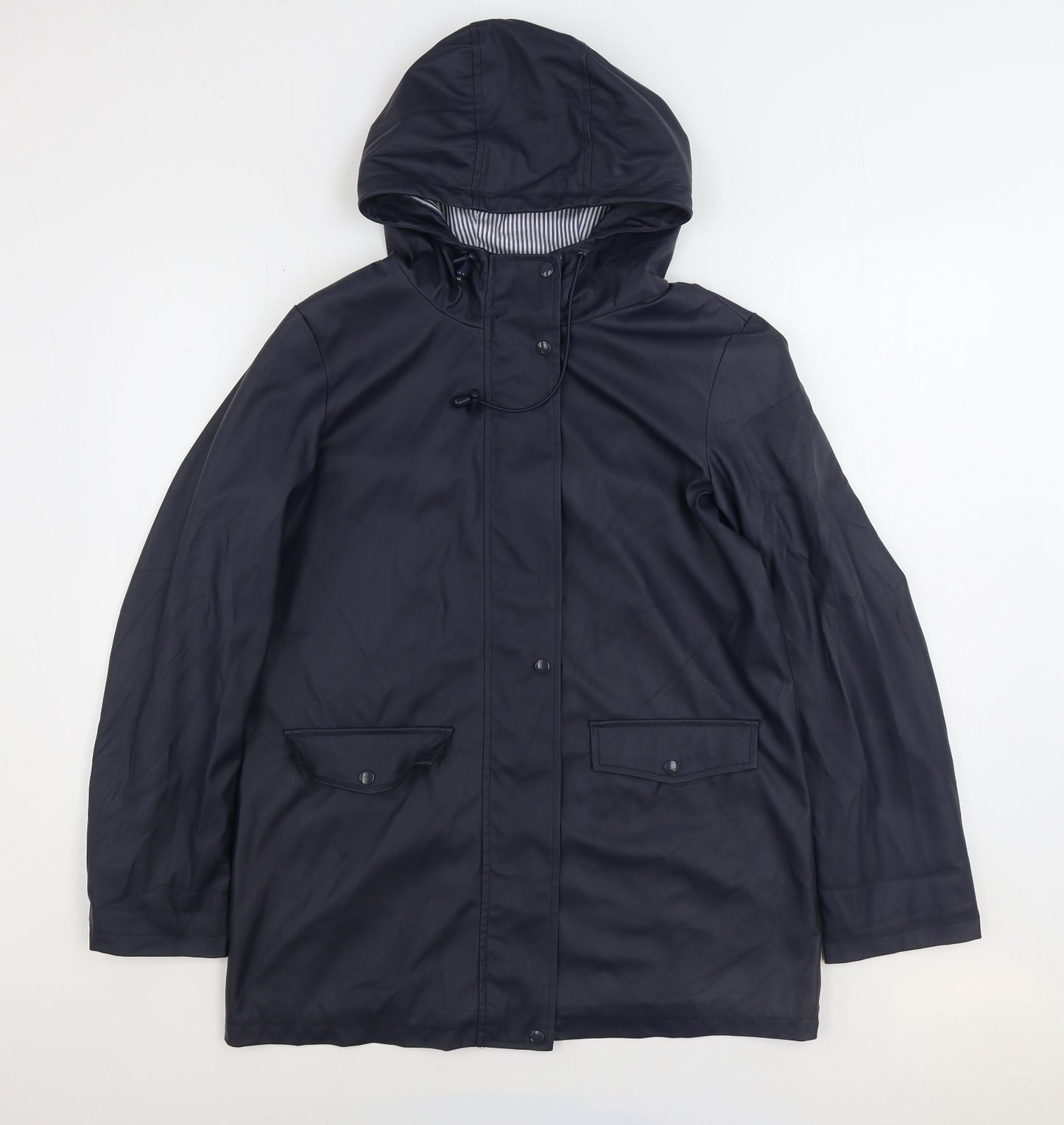 Dorothy Perkins Womens Black Rain Coat Coat Size 10 Zip