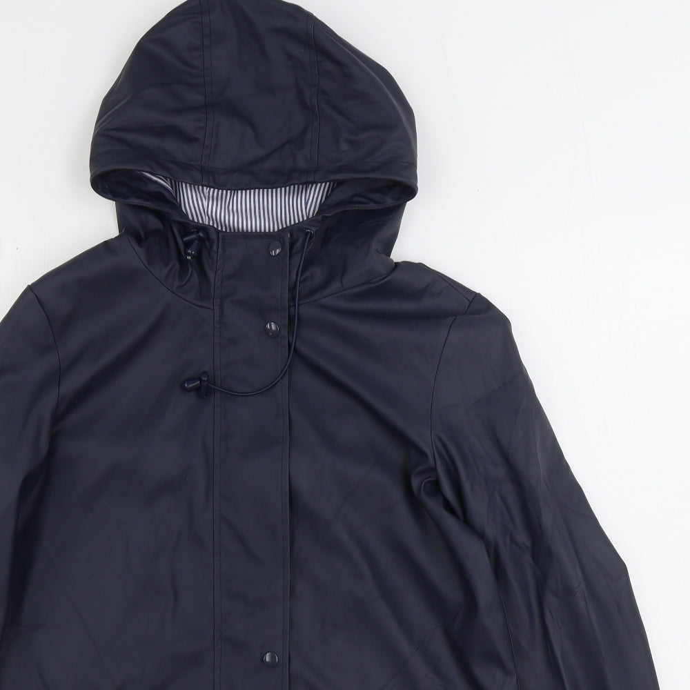 Dorothy Perkins Womens Black Rain Coat Coat Size 10 Zip