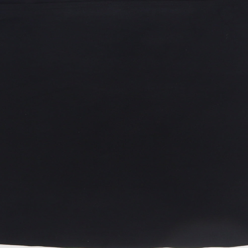NEXT Womens Black Nylon Cropped Blouse Size 16 Off the Shoulder - Bandeau