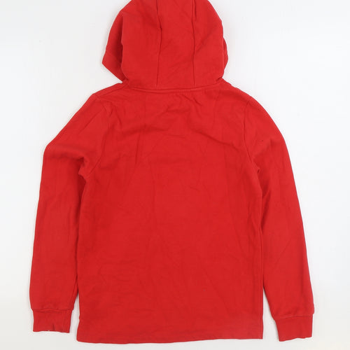 F&F Girls Red Cotton Pullover Hoodie Size 11-12 Years Pullover - Christmas Santa