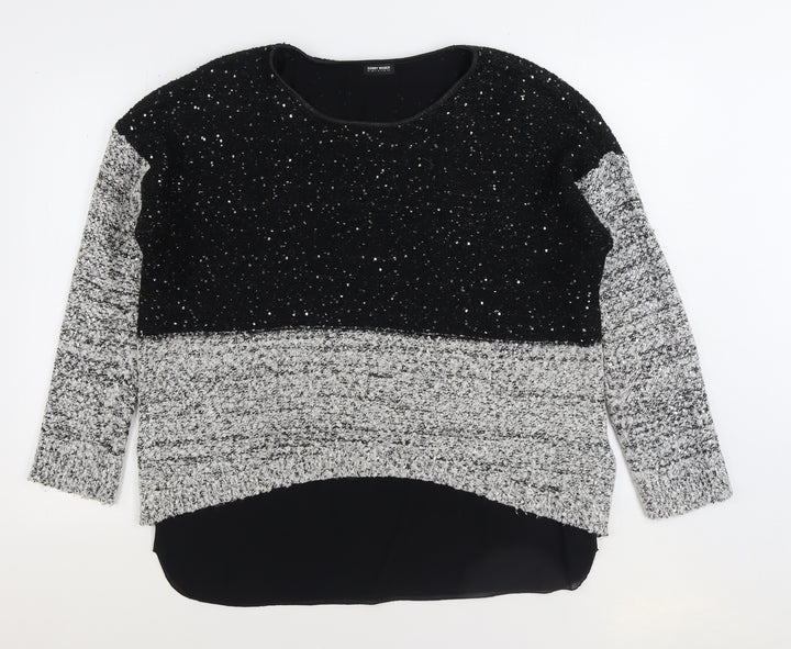 Gerry Weber Womens Black Round Neck Polyester Pullover Jumper Size 12