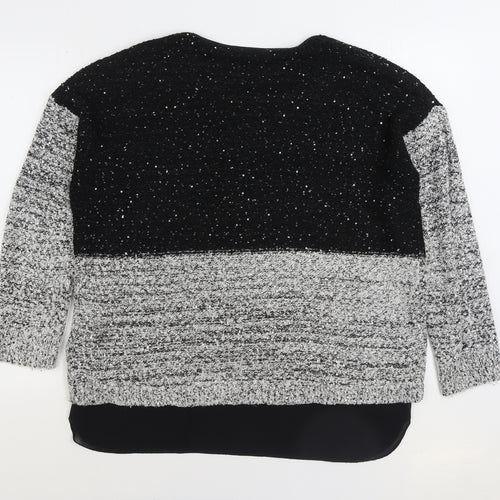 Gerry Weber Womens Black Round Neck Polyester Pullover Jumper Size 12