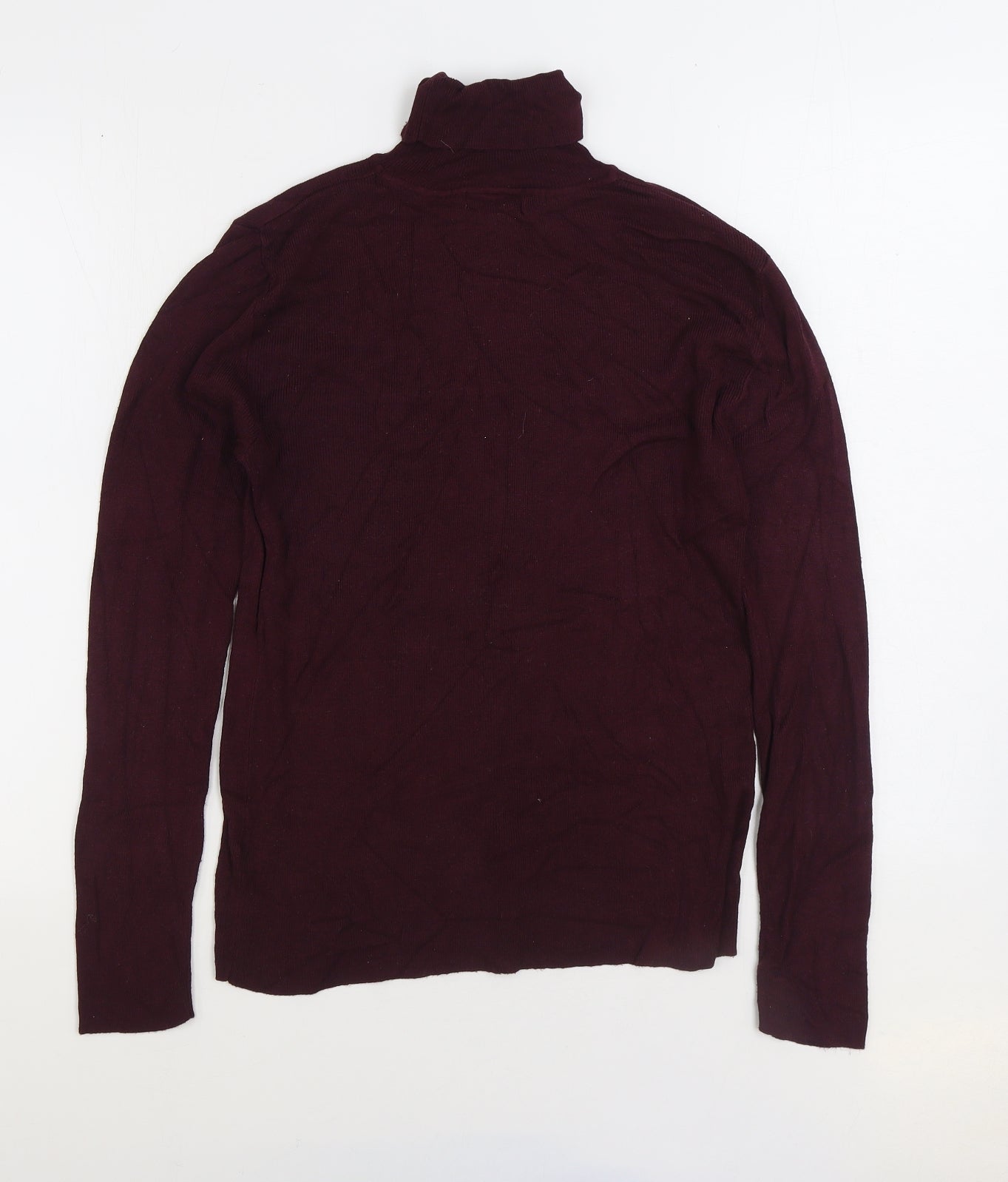 Primark Womens Purple Roll Neck Viscose Pullover Jumper Size 14