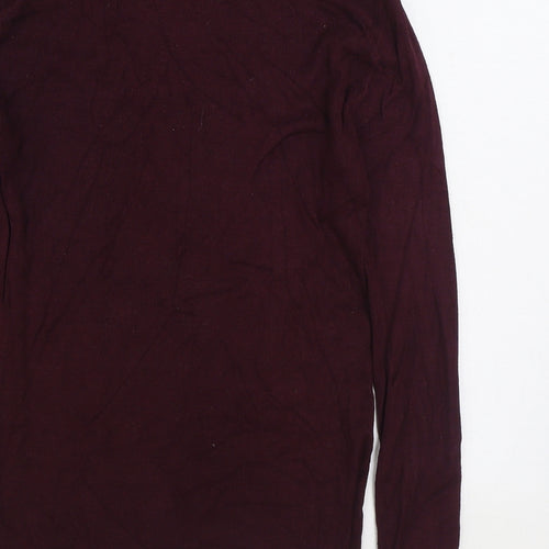 Primark Womens Purple Roll Neck Viscose Pullover Jumper Size 14