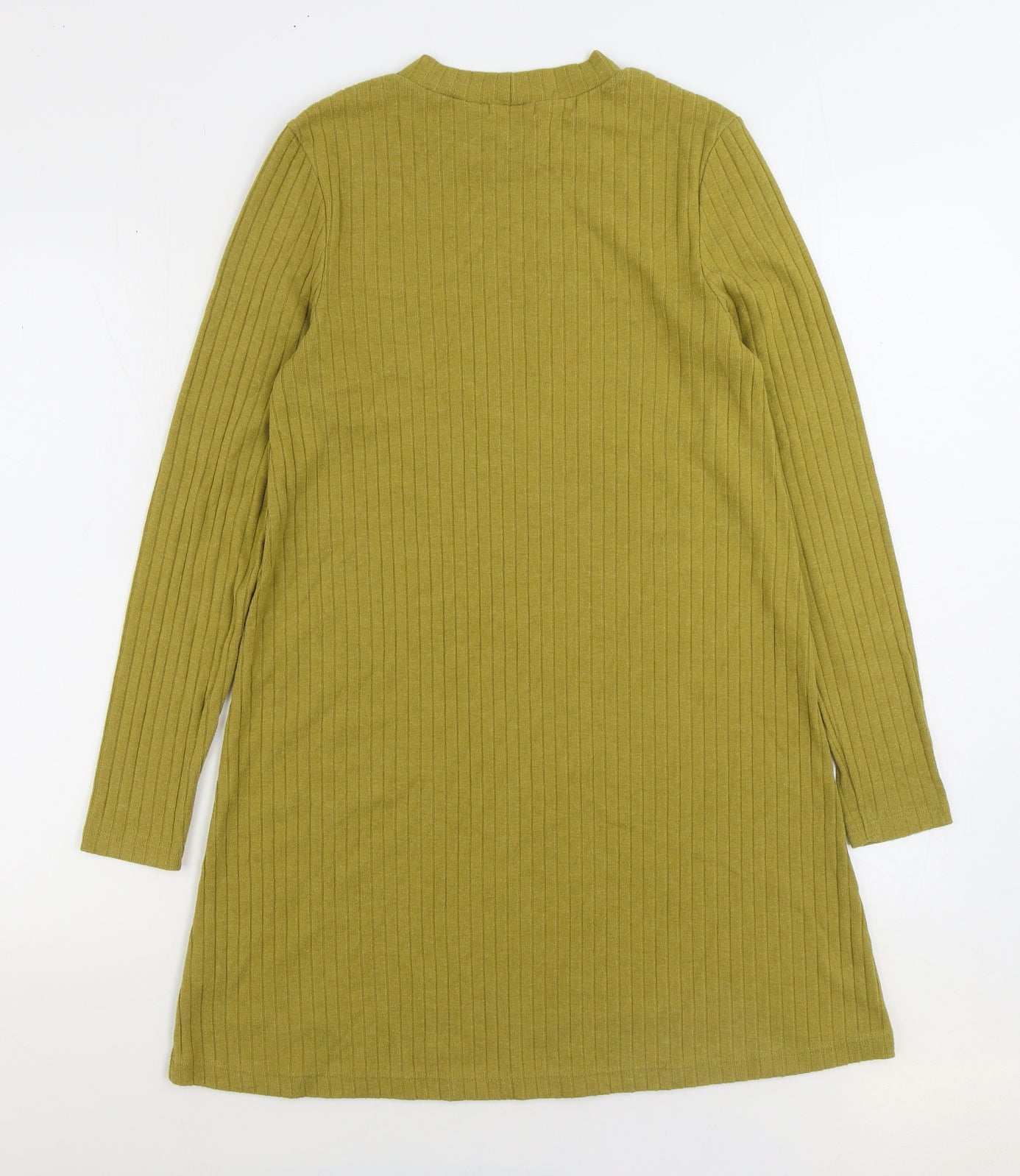 Cooperative Womens Yellow Cotton Jumper Dress Size S Mock Neck Pullover