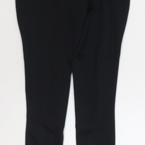 Harry Hall Womens Black Polyester Carrot Trousers Size 28 in L30 in Regular Zip - Equine