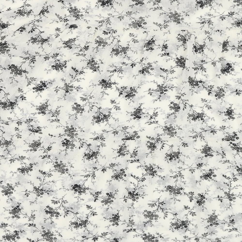 Per Una Womens White Floral Polyester Basic Blouse Size 18 V-Neck