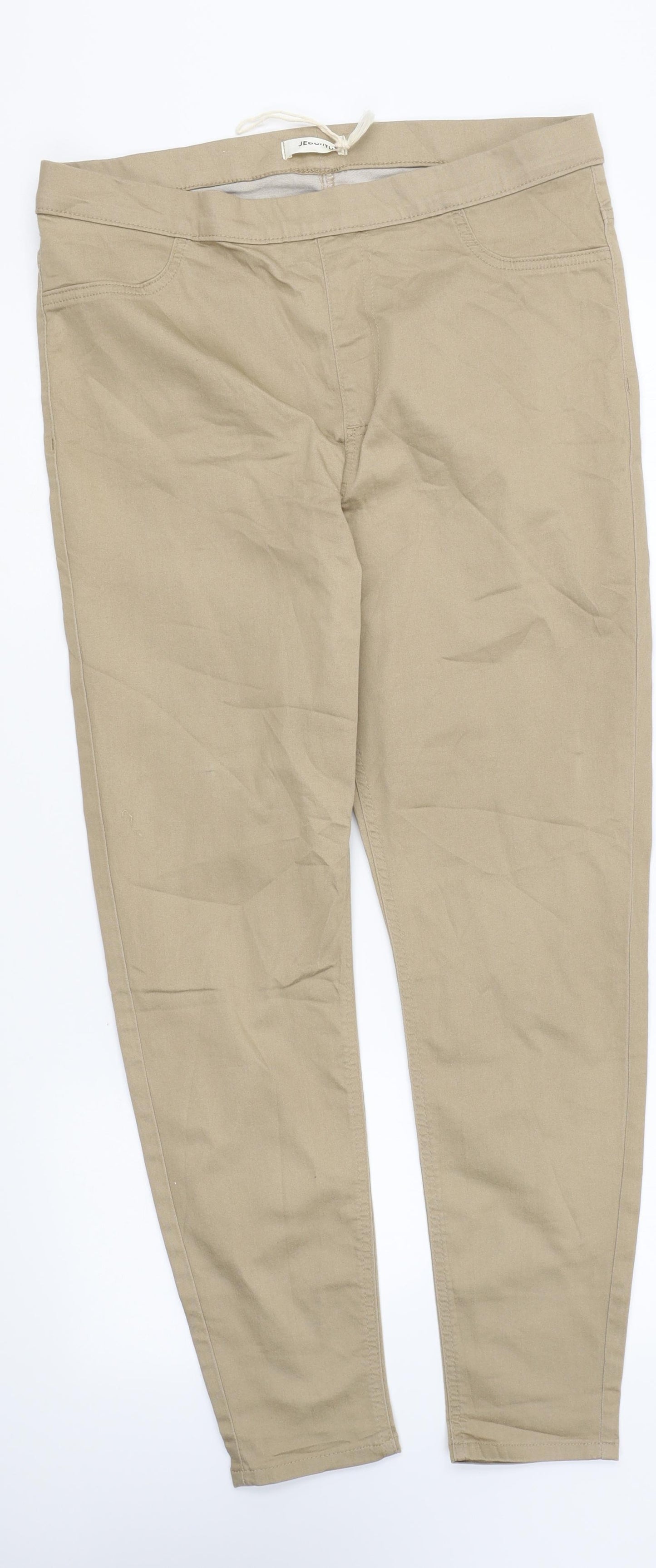 Marks and Spencer Womens Brown Cotton Jegging Leggings Size 16 L27 in