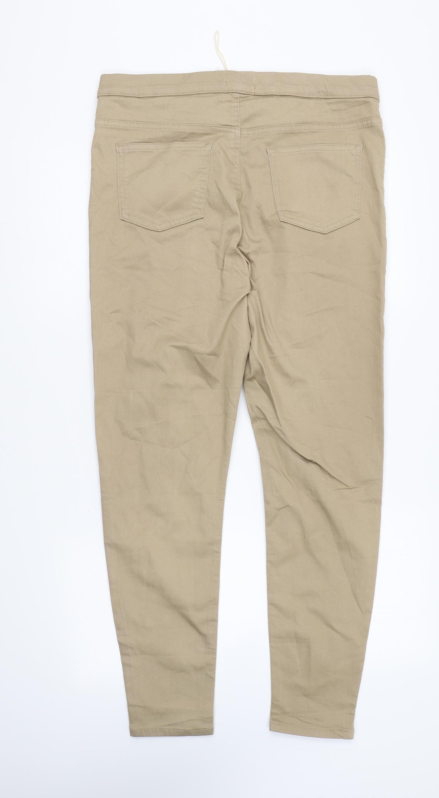 Marks and Spencer Womens Brown Cotton Jegging Leggings Size 16 L27 in