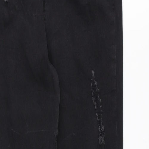 Missguided Womens Black Cotton Skinny Jeans Size 8 L28 in Regular Zip