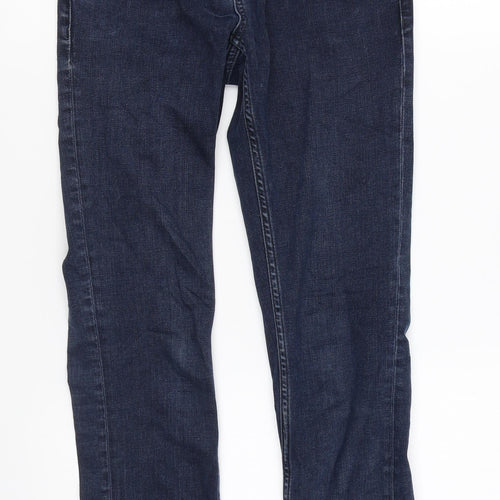 Topshop Womens Blue Cotton Skinny Jeans Size 26 in L30 in Regular Zip