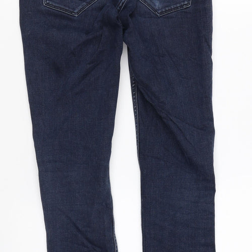 Topshop Womens Blue Cotton Skinny Jeans Size 26 in L30 in Regular Zip