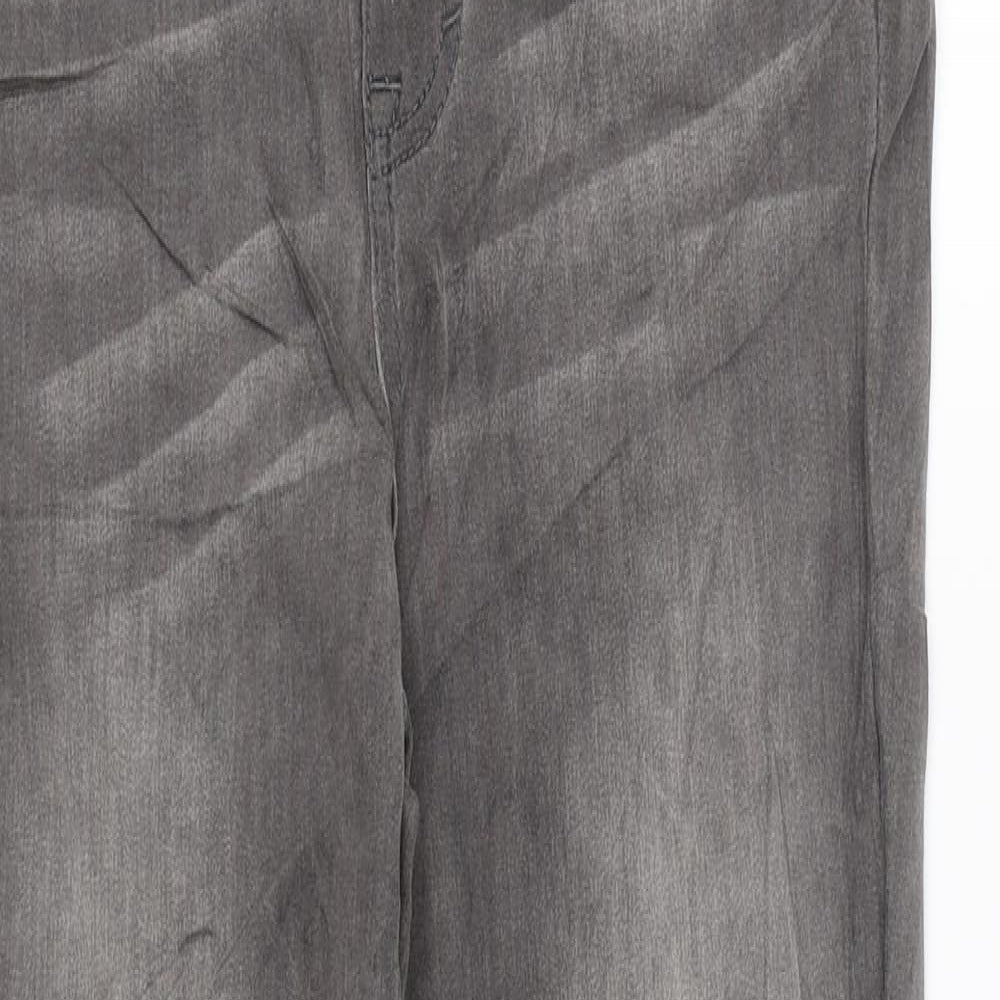 Nutmeg Womens Grey Cotton Skinny Jeans Size 8 L27 in Regular Zip