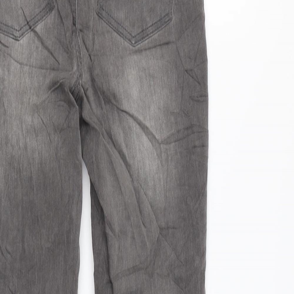Nutmeg Womens Grey Cotton Skinny Jeans Size 8 L27 in Regular Zip