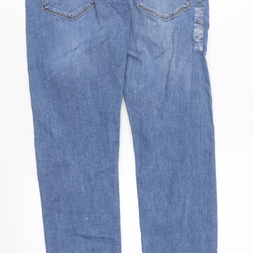 Marks and Spencer Womens Blue Cotton Skinny Jeans Size 30 in L31 in Slim Zip