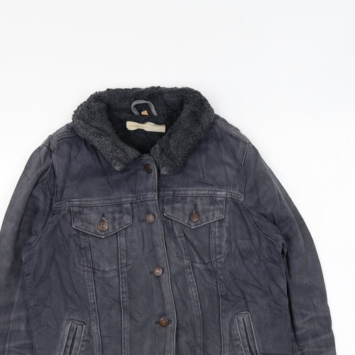 Topshop Womens Grey Jacket Size 12 Button