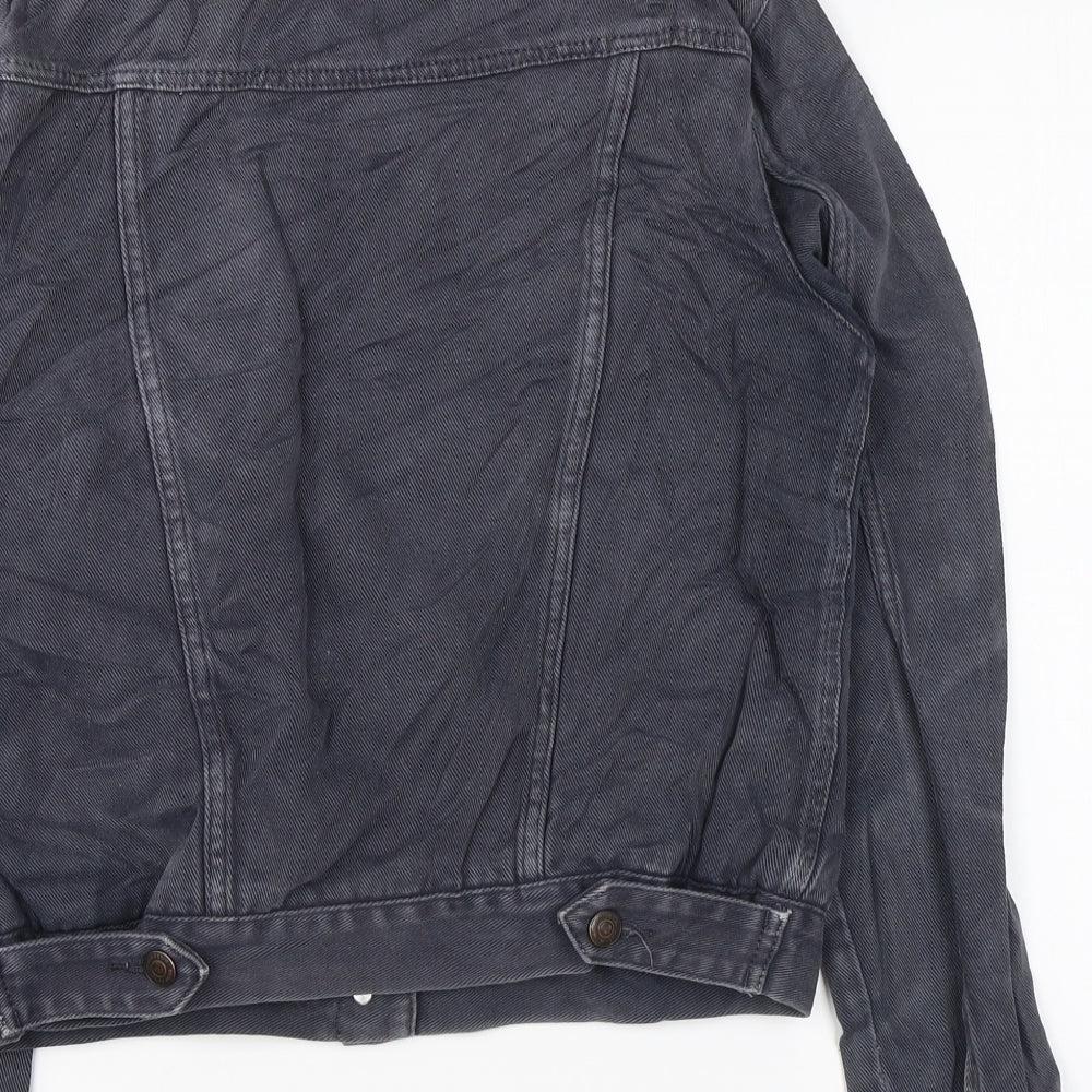 Topshop Womens Grey Jacket Size 12 Button