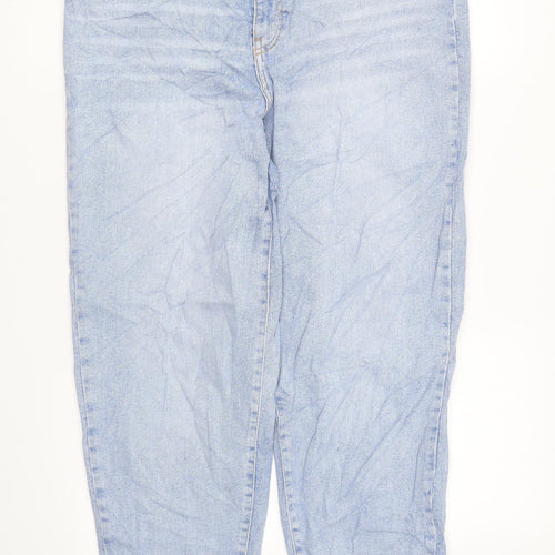 Preworn Womens Blue Cotton Mom Jeans Size 34 in L27 in Regular Zip