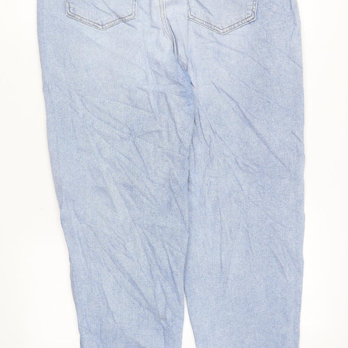 Preworn Womens Blue Cotton Mom Jeans Size 34 in L27 in Regular Zip