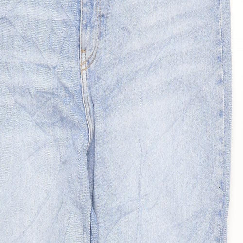 Preworn Womens Blue Cotton Mom Jeans Size 34 in L27 in Regular Zip