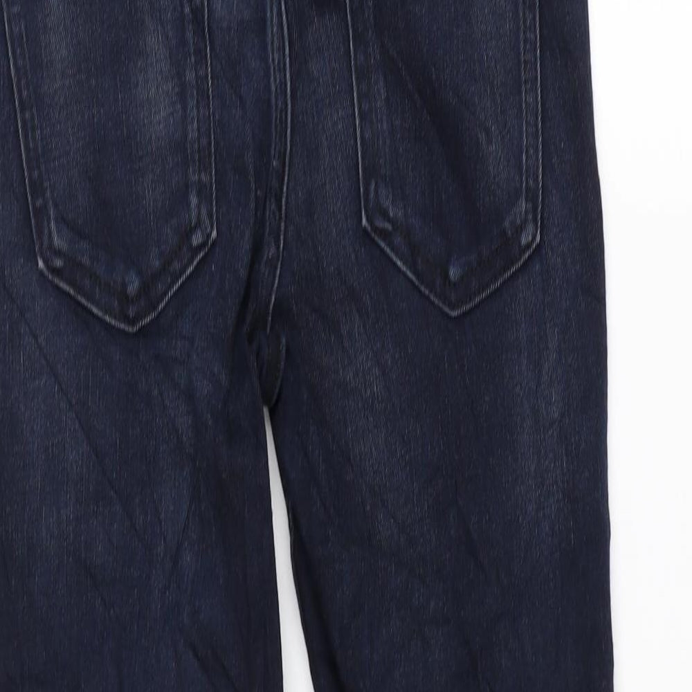 TU Girls Blue Cotton Straight Jeans Size 11 Years Regular Zip