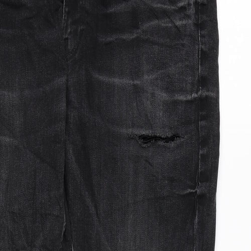 NEXT Womens Black Cotton Skinny Jeans Size 32 in L28 in Regular Zip