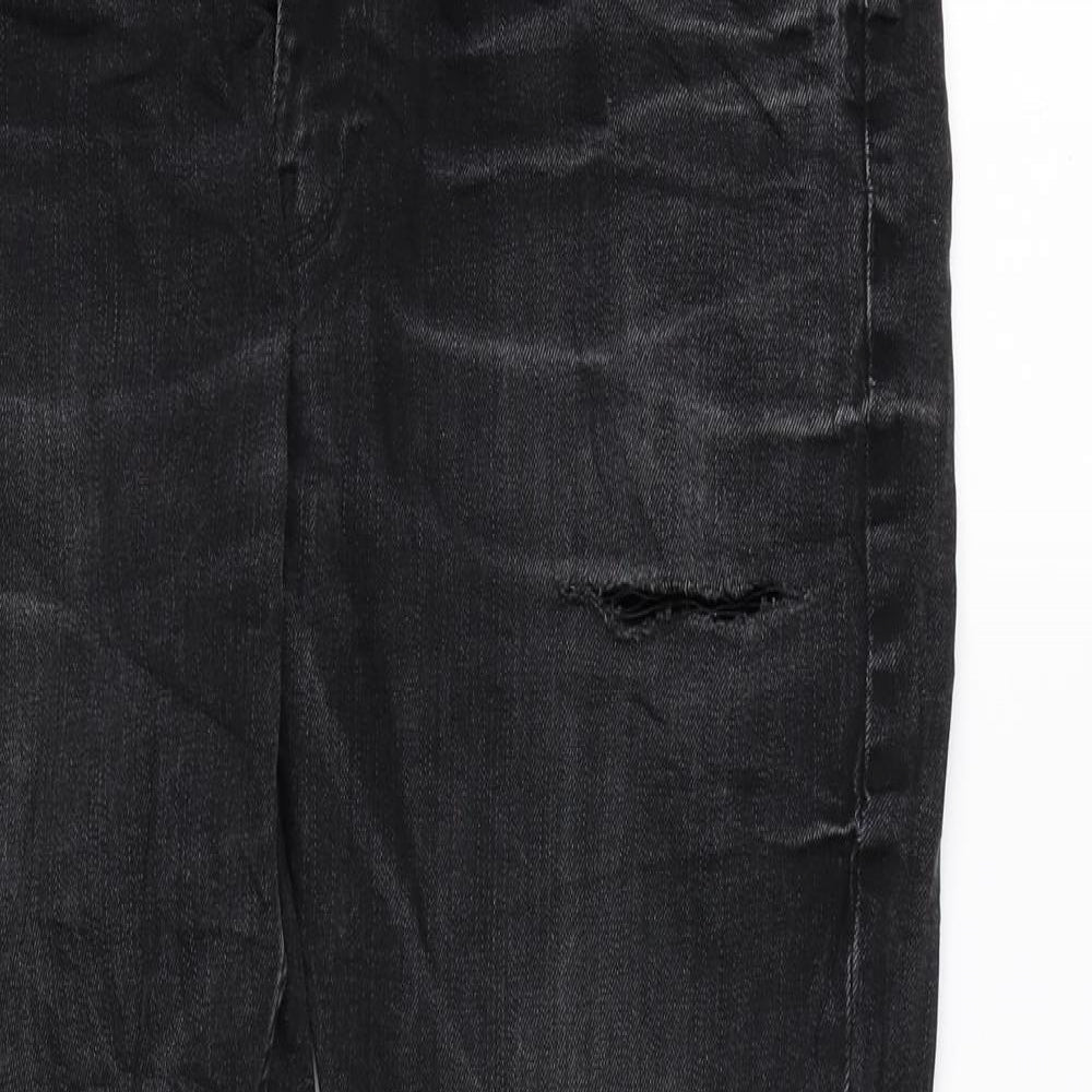 NEXT Womens Black Cotton Skinny Jeans Size 32 in L28 in Regular Zip