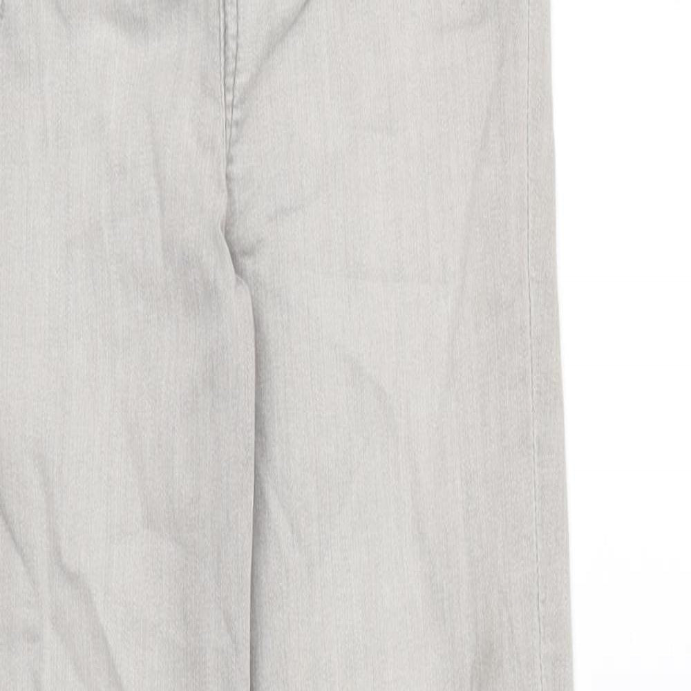 Marks and Spencer Womens Grey Cotton Skinny Jeans Size 6 L28 in Regular Zip