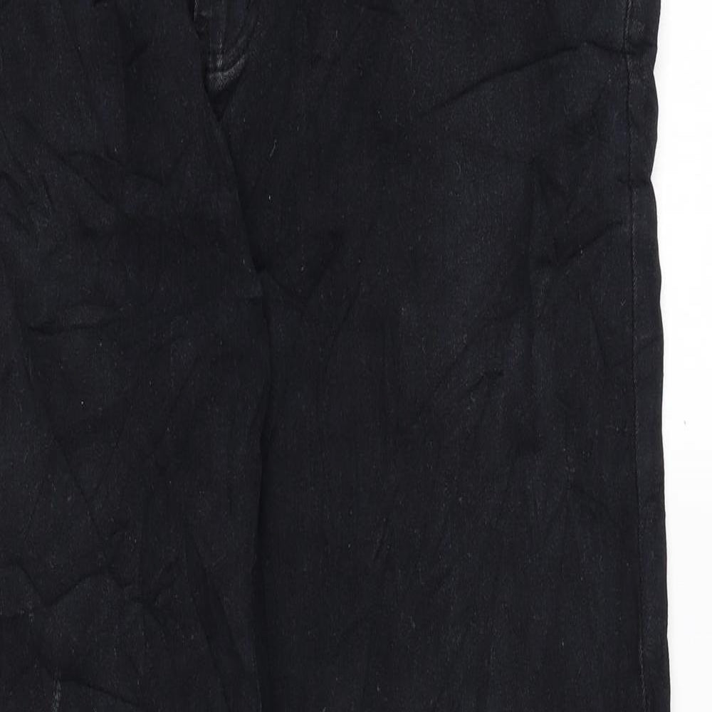 Jeans Mens Black Cotton Straight Jeans Size 38 in L30 in Regular Zip