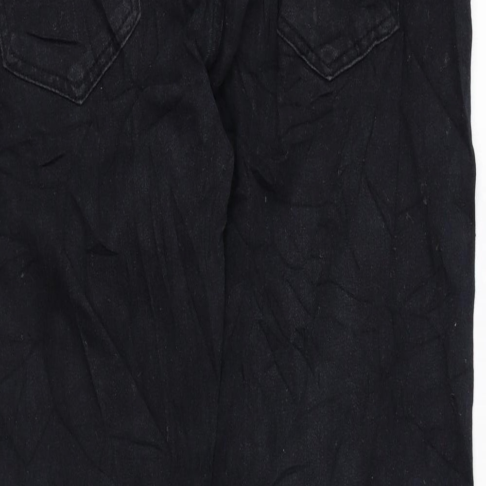 Jeans Mens Black Cotton Straight Jeans Size 38 in L30 in Regular Zip