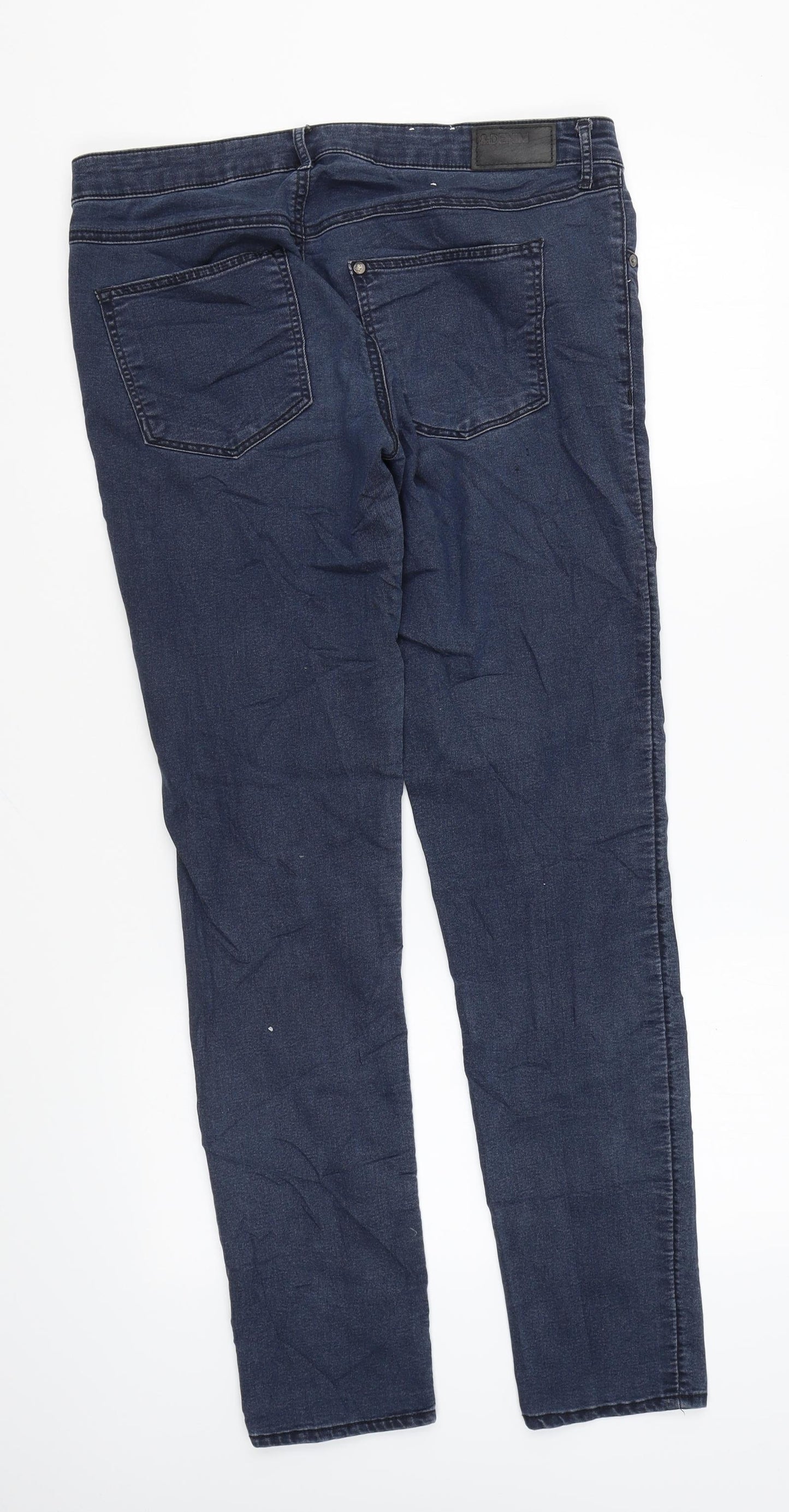 H&M Womens Blue Cotton Skinny Jeans Size 32 in L32 in Regular Zip