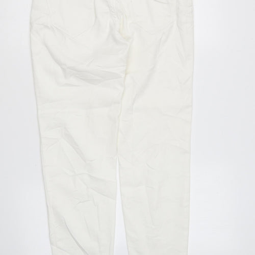 Yes Yes Womens White Cotton Skinny Jeans Size 10 L27 in Regular Zip