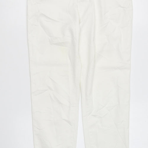 Yes Yes Womens White Cotton Skinny Jeans Size 10 L27 in Regular Zip